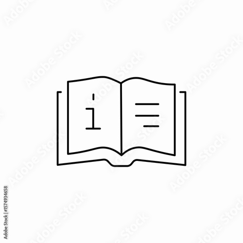 information book knowledge icon sign vector