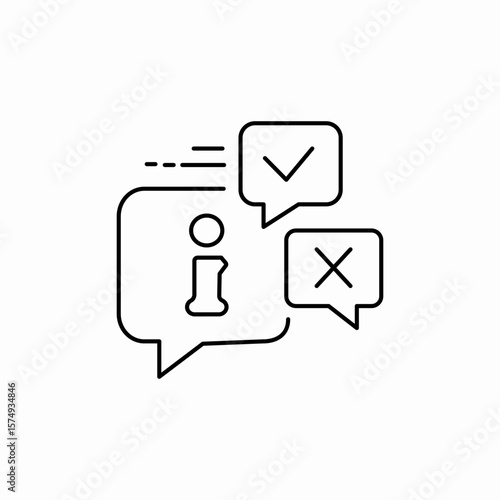 information checkmark cross icon sign vector