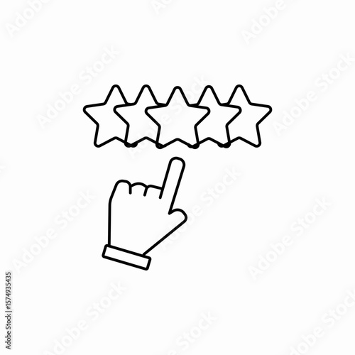 rate stars choose icon sign vector