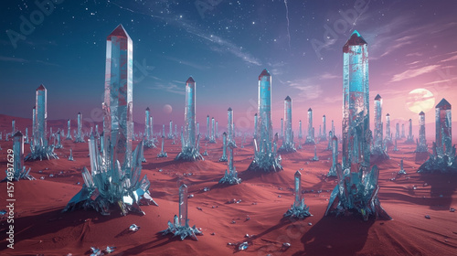 Crystal Forest of the Crimson Dunes
