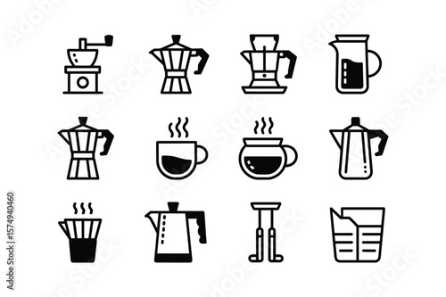 Coffee brewing equipment and hot beverages coffee grinder moka pot