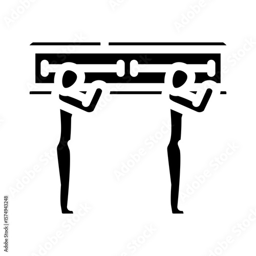 funeral procession mortality glyph icon vector illustration