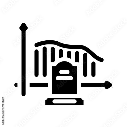 chart rate mortality glyph icon vector illustration