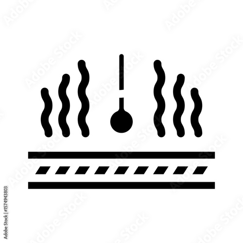 heat insulated glyph icon vector illustration