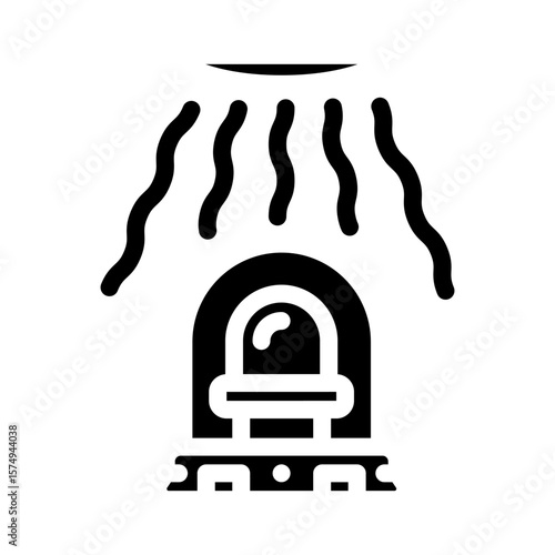 light intensity sensor module glyph icon vector illustration