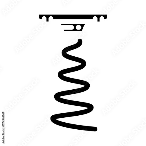 sound sensor waveform glyph icon vector illustration