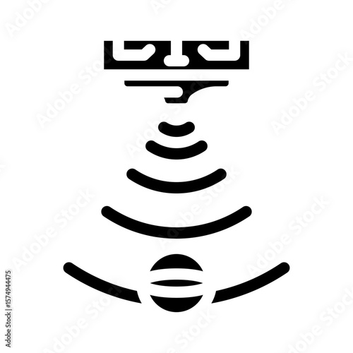 proximity sensor module glyph icon vector illustration