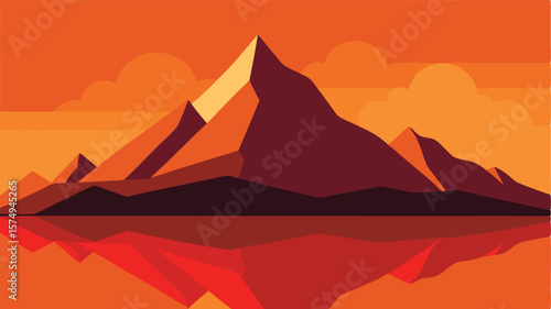 vector illustration of mountain landscape