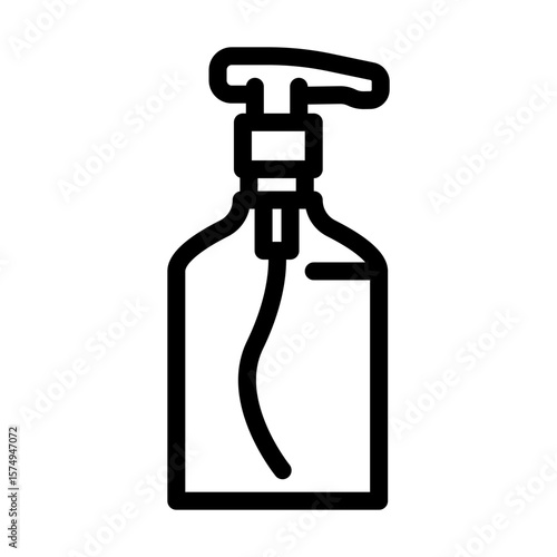 refillable soap bottle line icon vector illustration