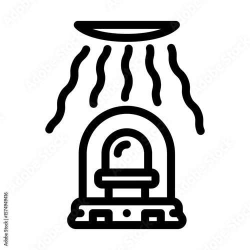 light intensity sensor module line icon vector illustration
