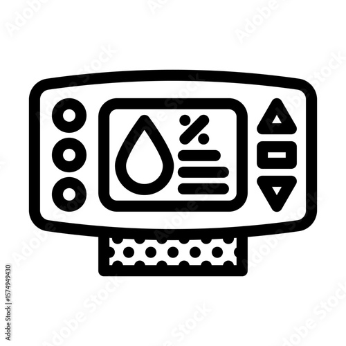 humidity sensor module line icon vector illustration