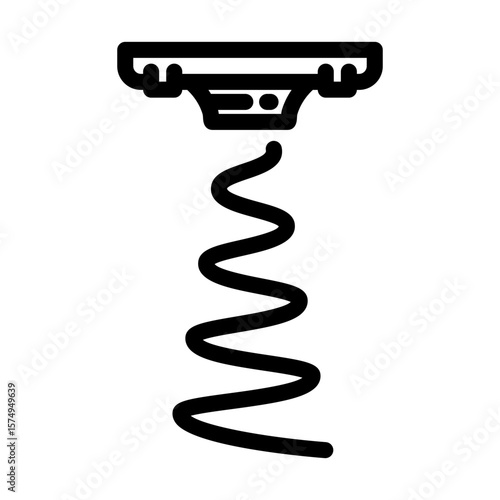 sound sensor waveform line icon vector illustration