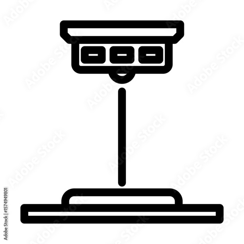 color detection sensor line icon vector illustration