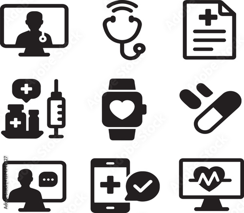 set of medical icons