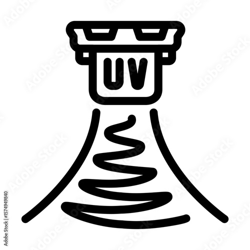 uv light sensor module line icon vector illustration
