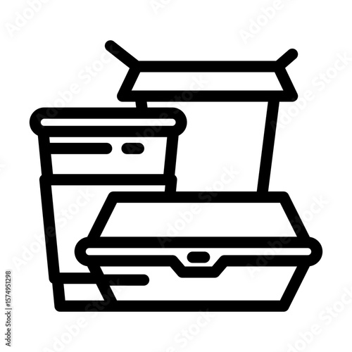 environmentally conscious packaging line icon vector illustration