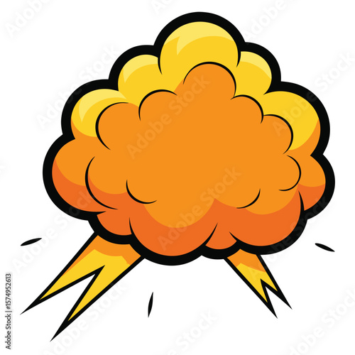 explosion cartoon cloud sketch style