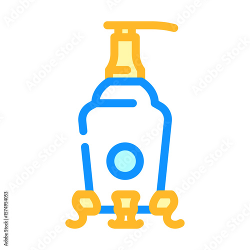 luxury branded soap bottle color icon vector illustration