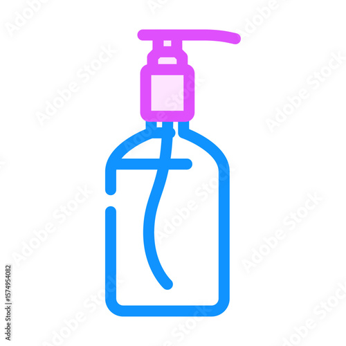 transparent soap bottle design color icon vector illustration