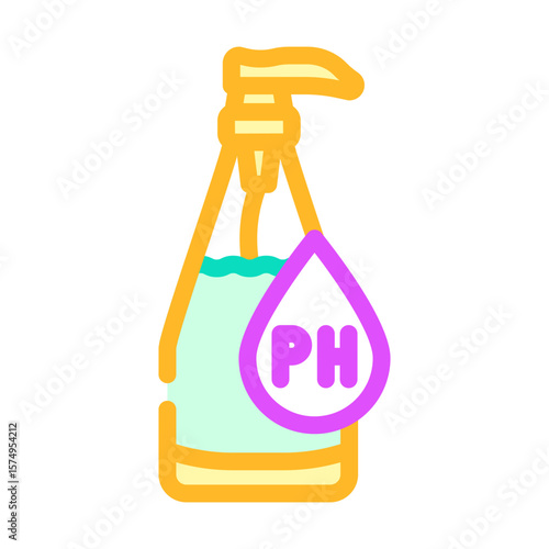 liquid soap ph balance symbol color icon vector illustration