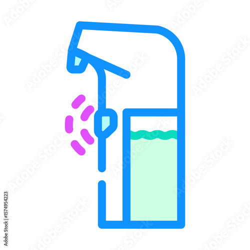 sensor activated soap dispenser color icon vector illustration