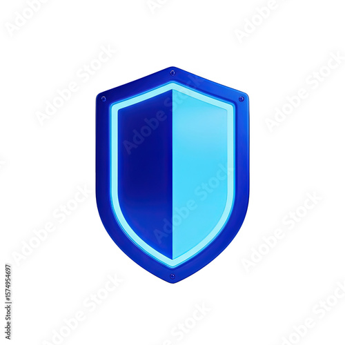 Free Download A 3D shield icon with blue LED for security and protection concepts - GFXLoad