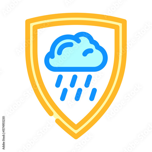 weatherproof color icon vector illustration