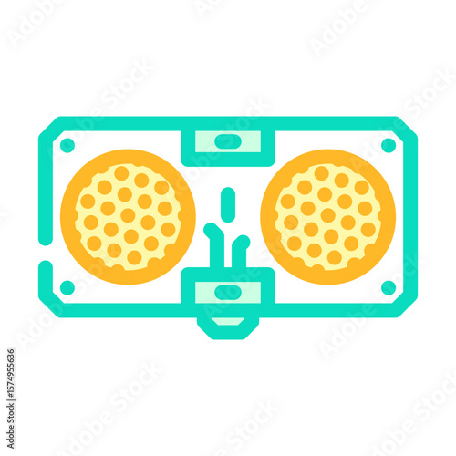 ultrasonic distance sensor color icon vector illustration