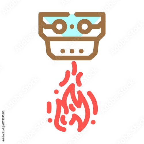 flame sensor module color icon vector illustration