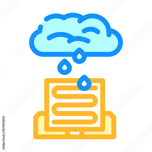 rain detection sensor color icon vector illustration