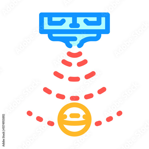 proximity sensor module color icon vector illustration