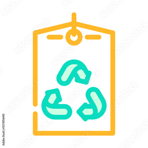 made recycled materials color icon vector illustration