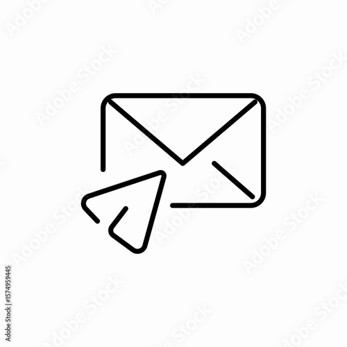 click in mail icon sign vector
