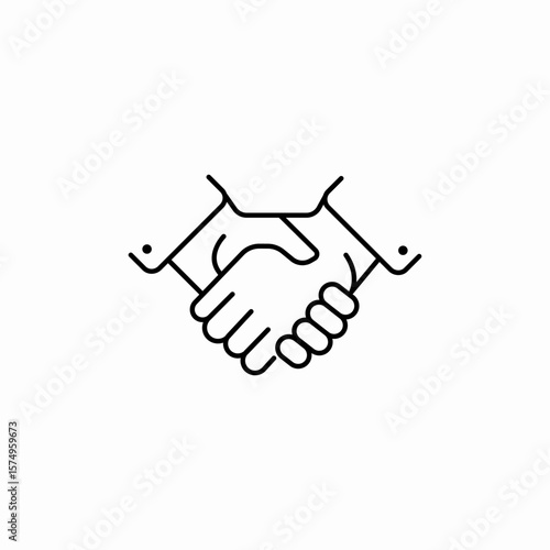 handshake deal icon sign vector