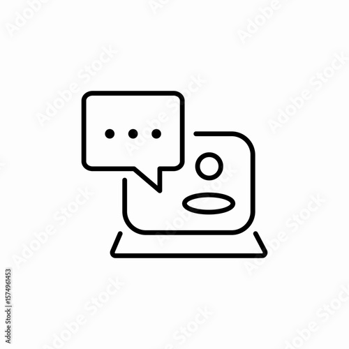 tablet video call icon sign vector
