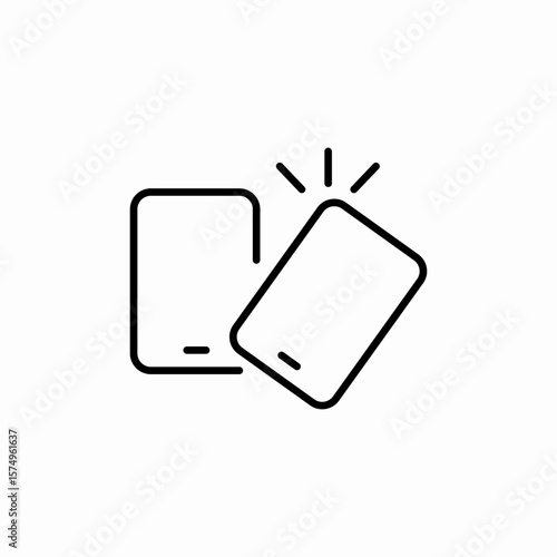 two phones connection icon sign vector