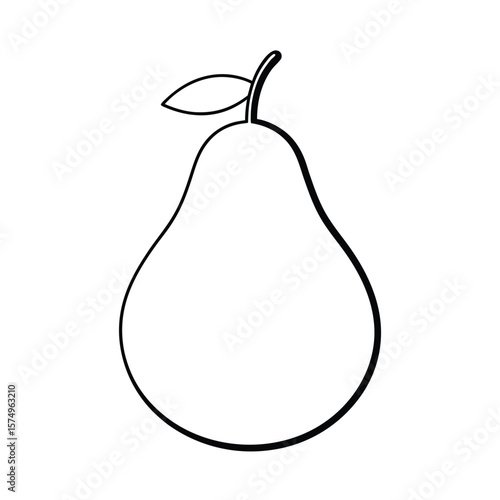 pear on white background