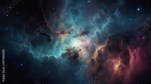 Cosmic Nebula with Stellar Cloudscape.