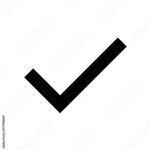Simple black checkmark icon