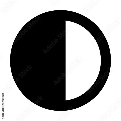 Abstract black and white circle representing contrast and duality