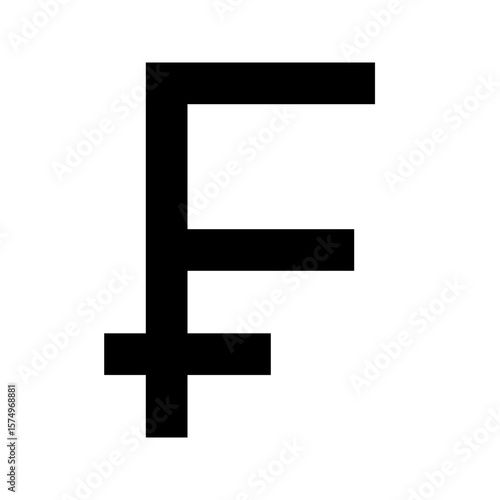 Franc Currency Symbol Illustration