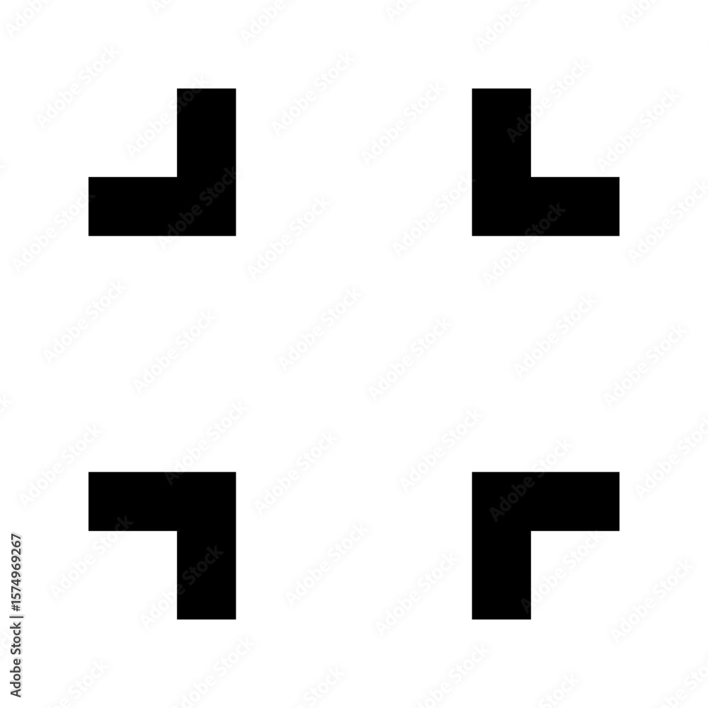 Obraz premium Exit Fullscreen View Icon