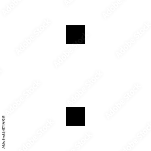 Simple black colon punctuation symbol graphic