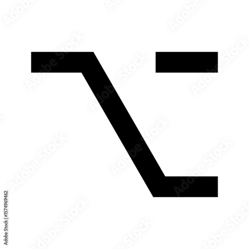 Abstract symbol resembling a keyboard option or alt key