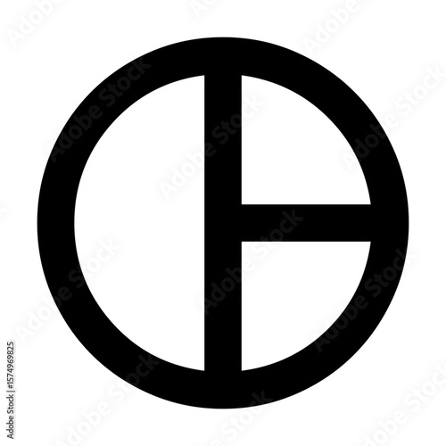 Simple segmented circle chart graphic for data visualization