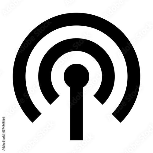 Podcast broadcasting signal icon