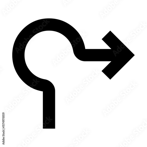 Roundabout exit right direction icon