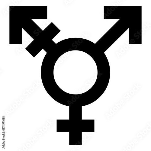 Transgender symbol icon representing gender identity and diversity