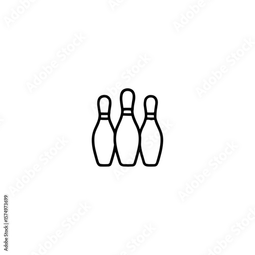 Bowling icon flat vector design.