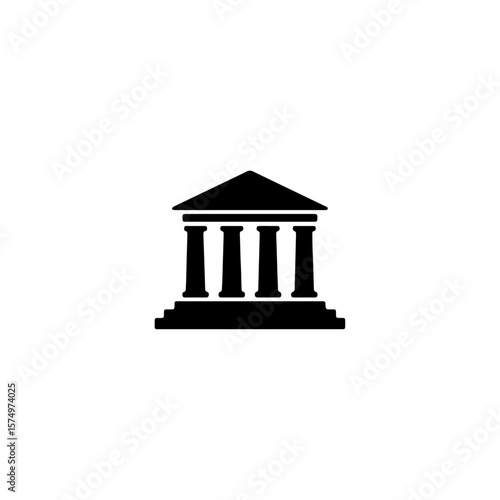 Court house icon flat vector design.